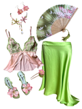 Silk Floral Spring Vintage Set