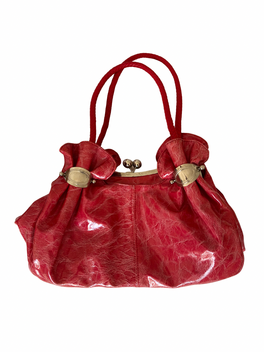 Kiss-Lock Vintage Faux Leather Bag
