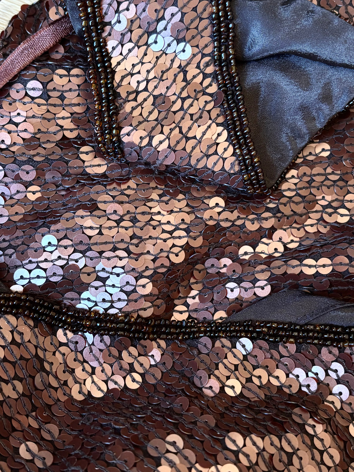 Silk Sequined Multi Way Tie Top