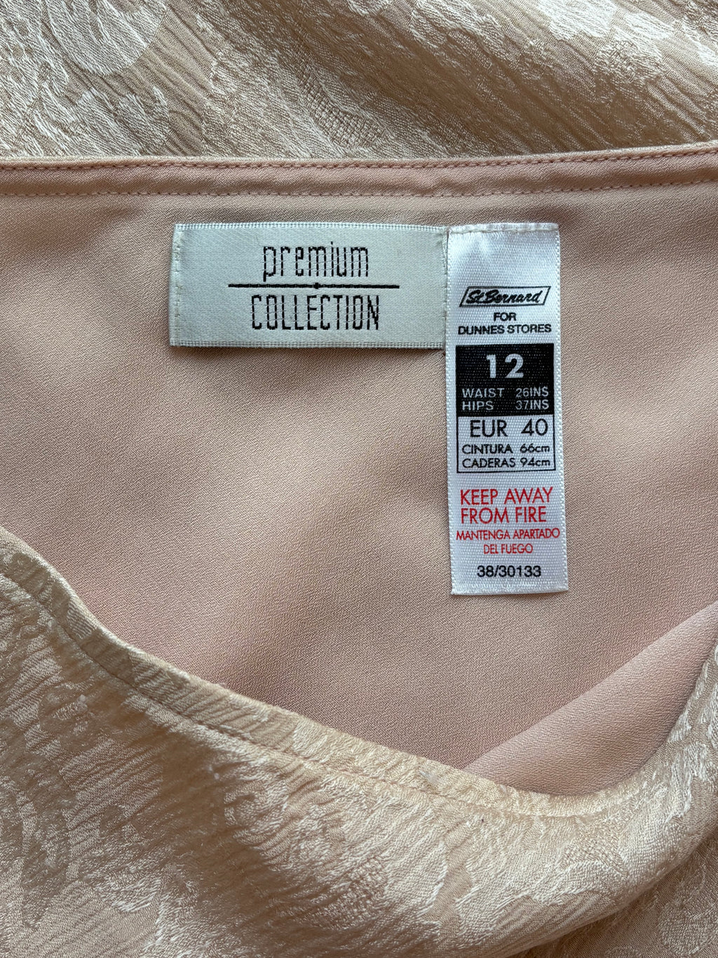 Silk Jacquard Damask Slip Skirt