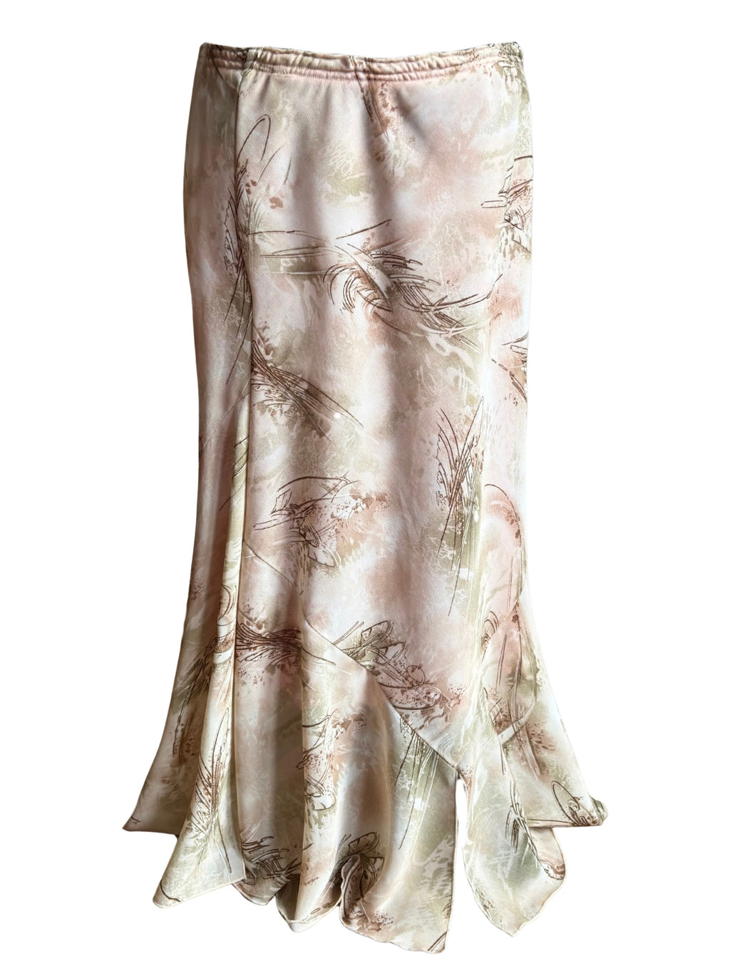 Floral Ruffle Maxi Skirt