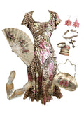 Wild Floral Reversible Silk Dress
