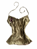 Cami Halter Top With Sequins Butterfly