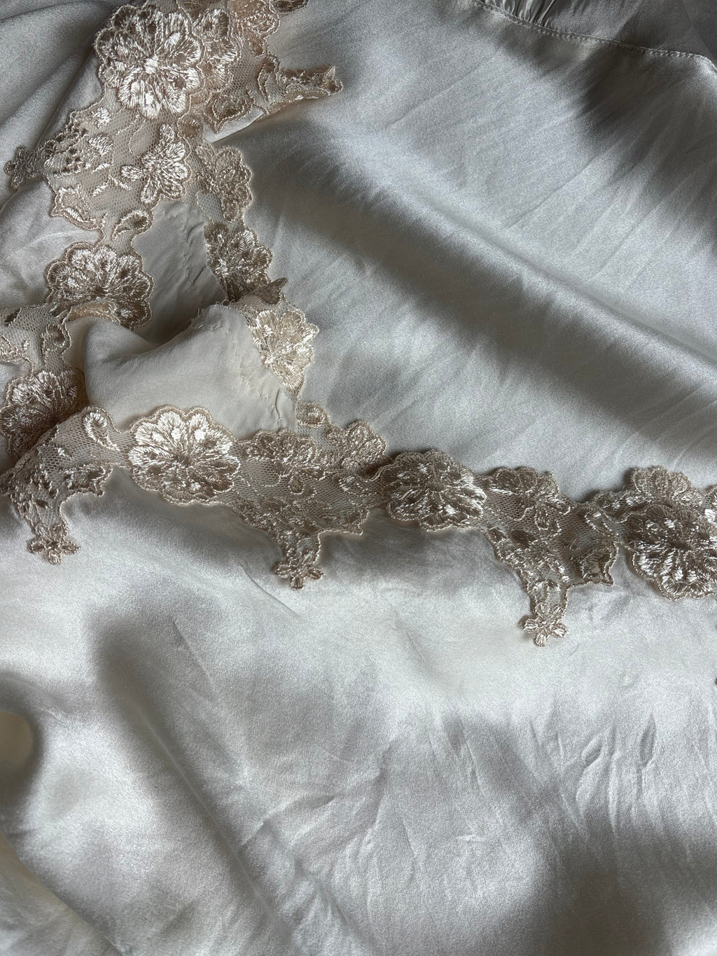 Silk Lace Trim Angel Slip Dress