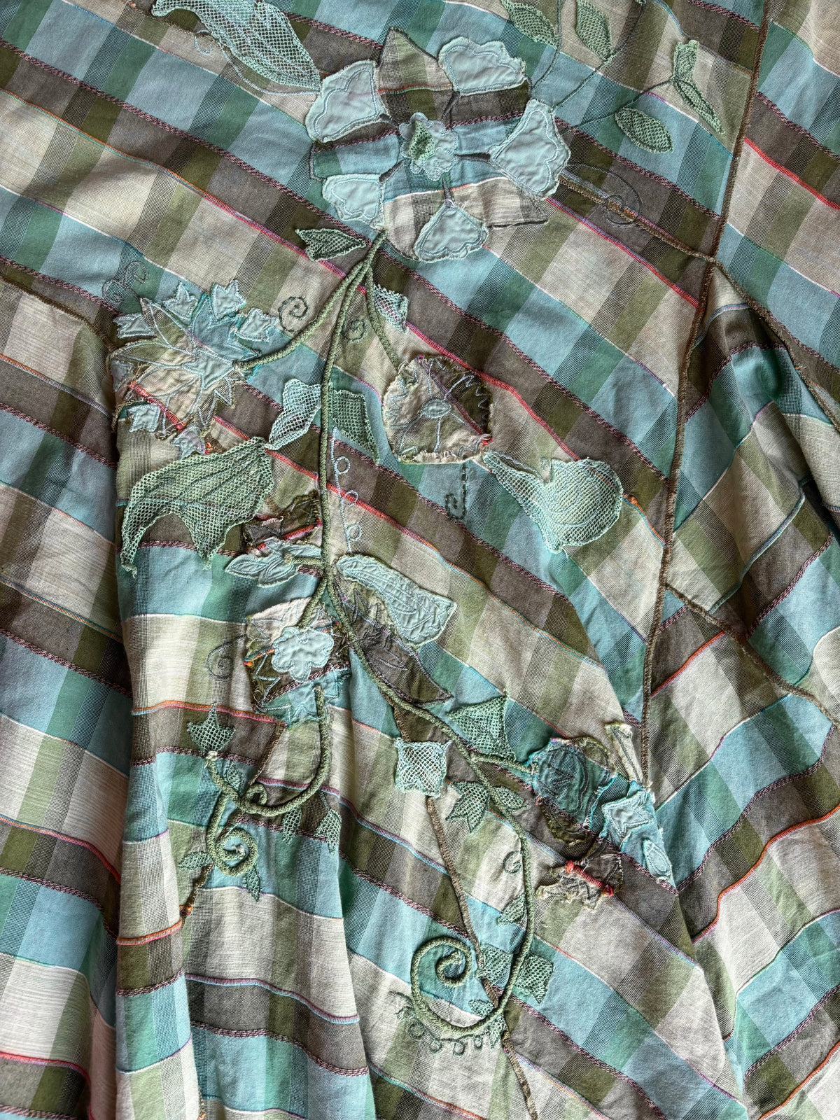 Cotton Patchwork Fairycore Asymetric Akirt