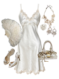 Silk Lace Trim Angel Slip Dress