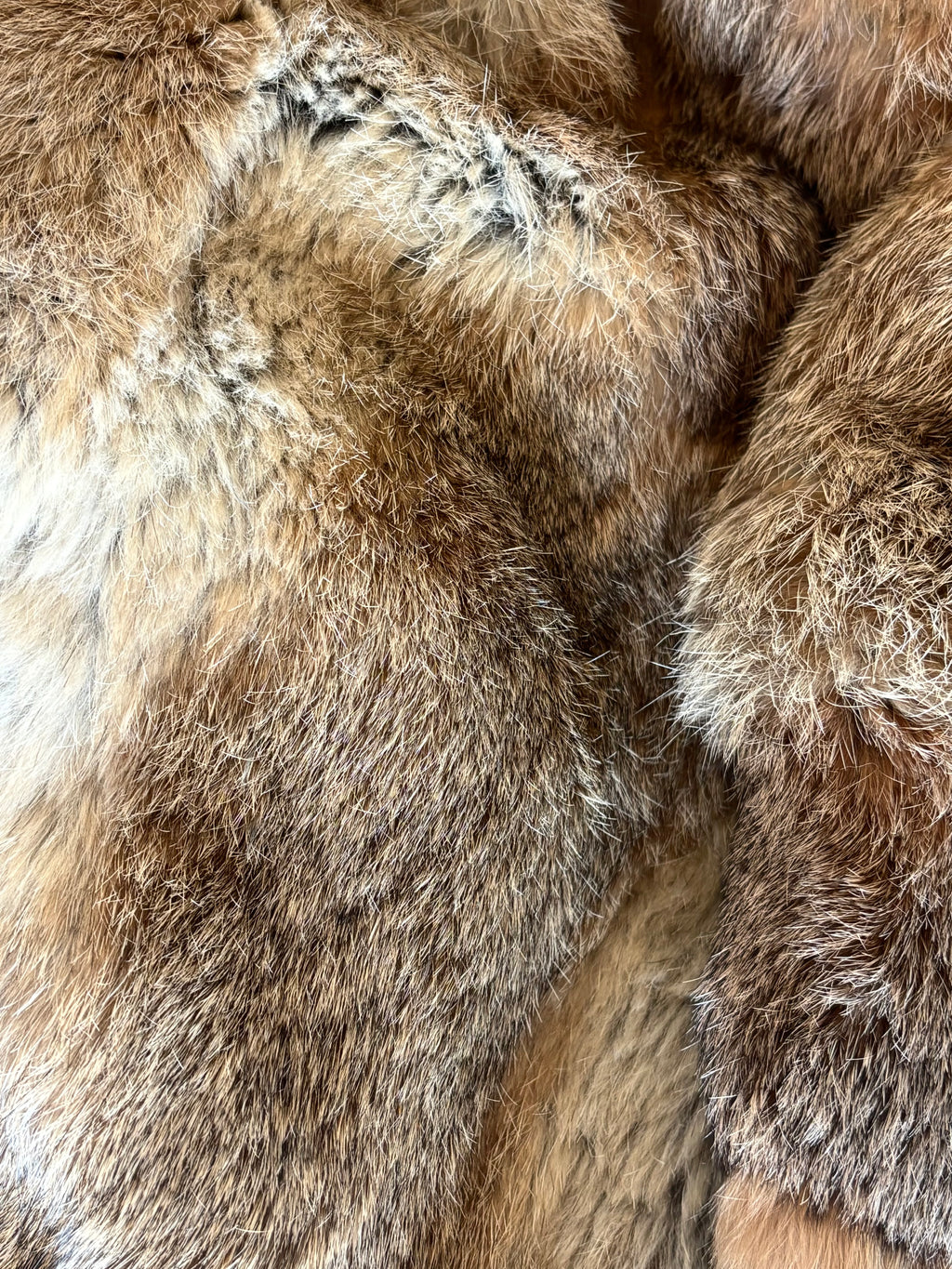 Vintage Fur Zip Up Bomber Jacket