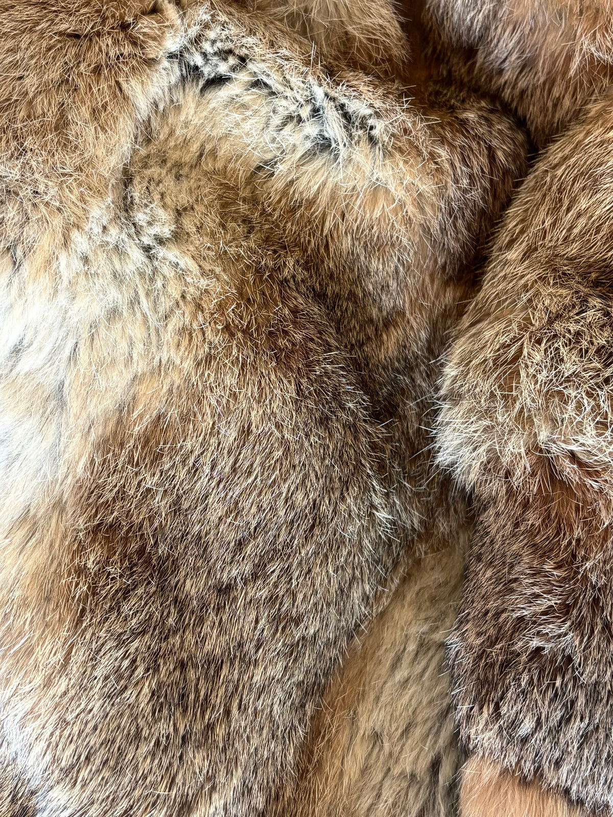 Vintage Fur Zip Up Bomber Jacket