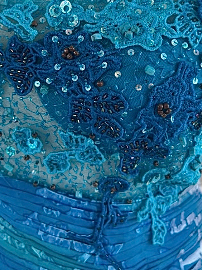 PRE-ORDER Floral Ocean Vintage Beaded Dress