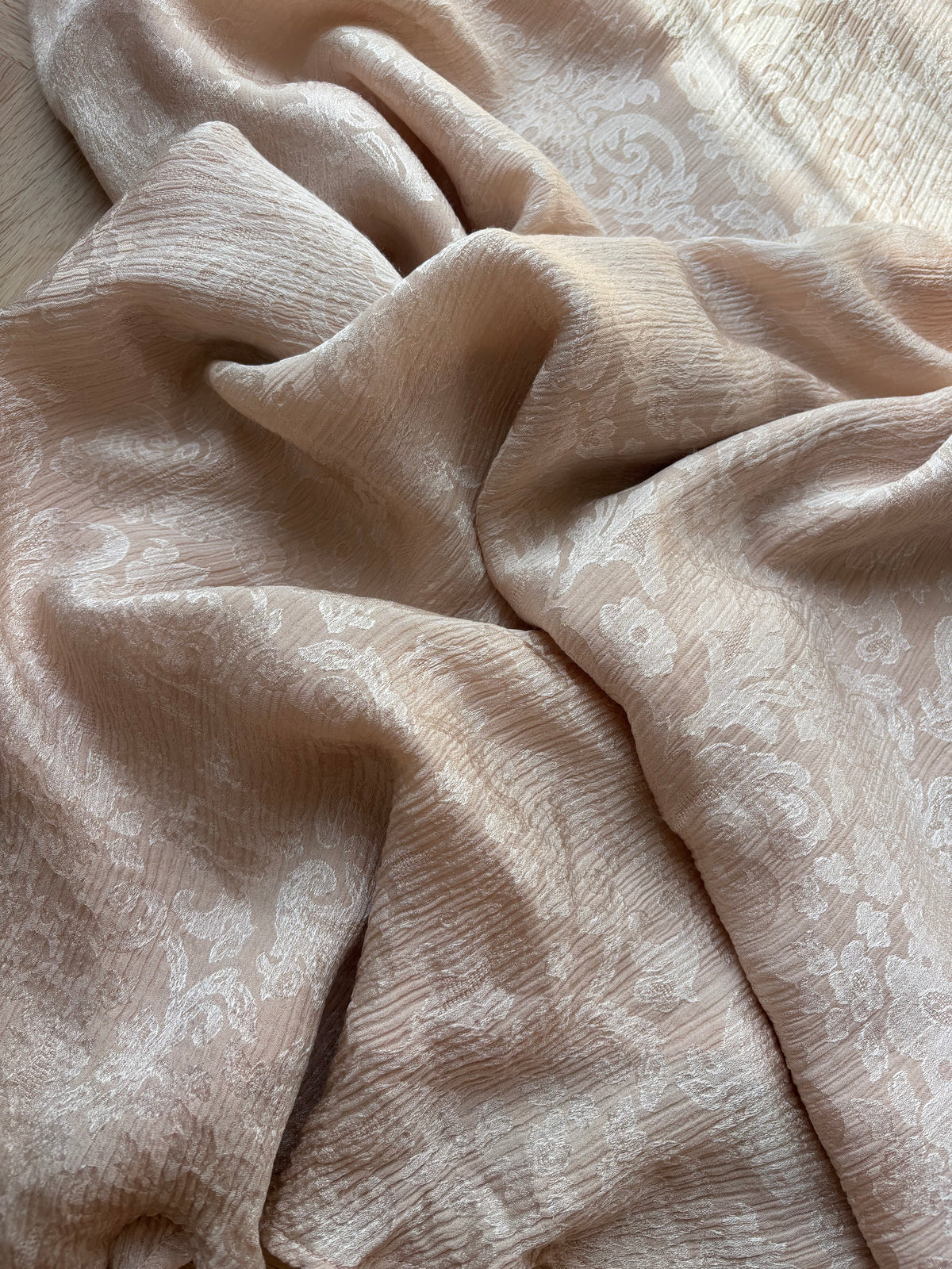Silk Jacquard Damask Slip Skirt