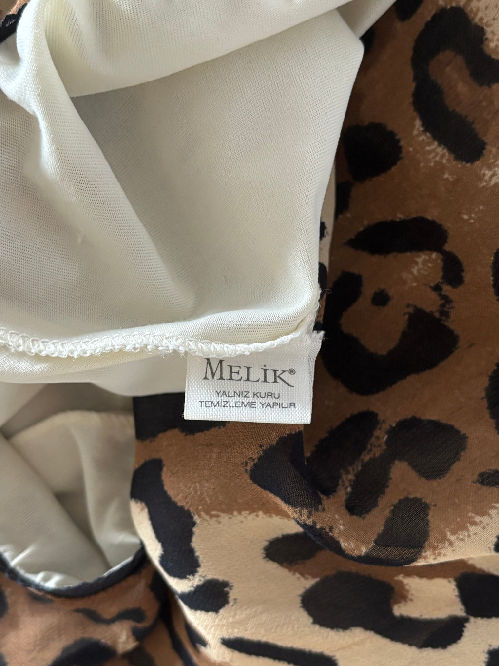 Leopard Print Hanky Hem Midi Skirt