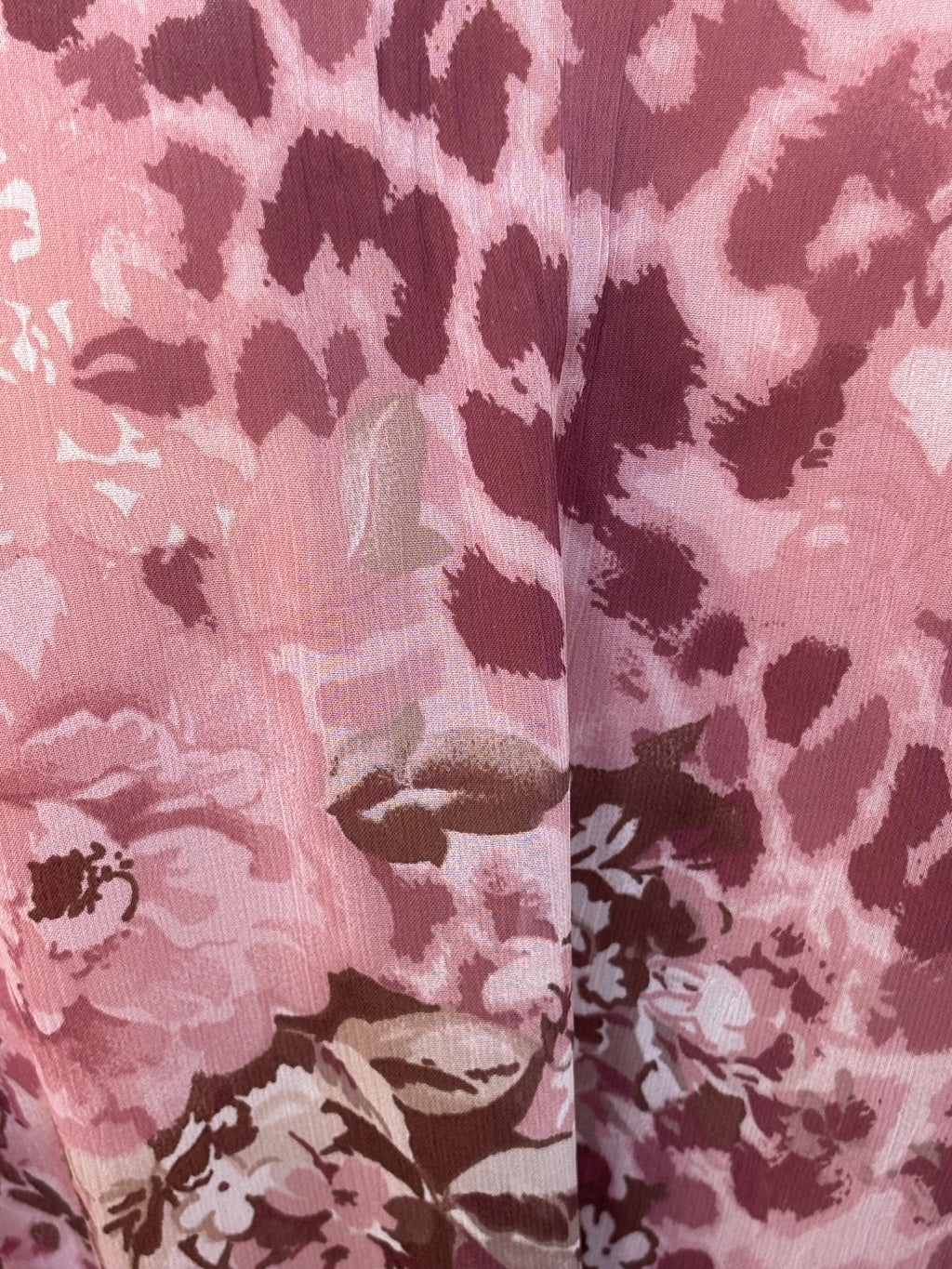 Floral & Leopard Print Button Down Shirt