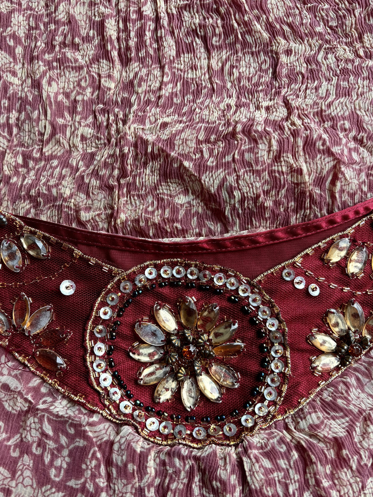 Beaded Floral Cami Top