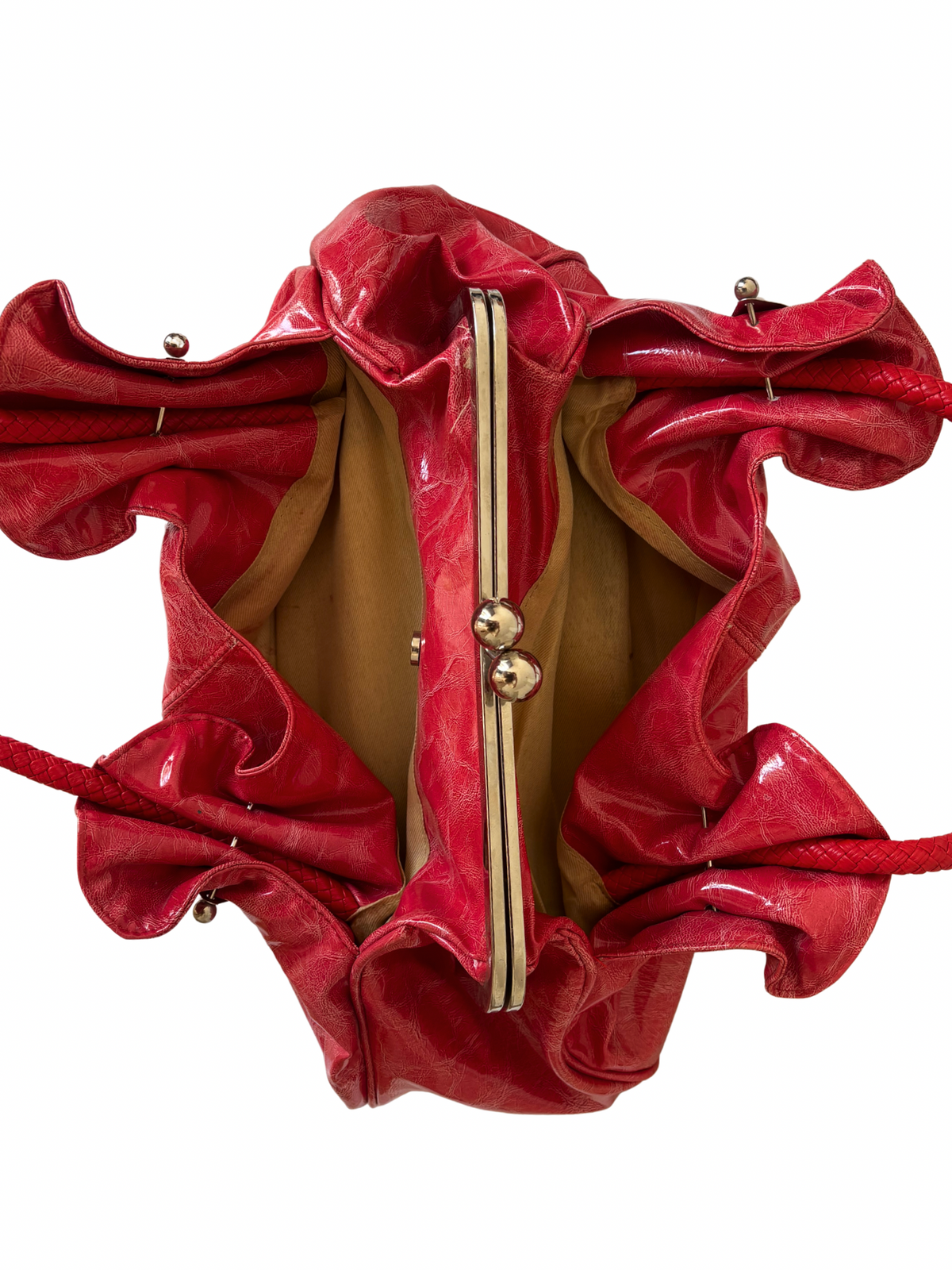 Kiss-Lock Vintage Faux Leather Bag