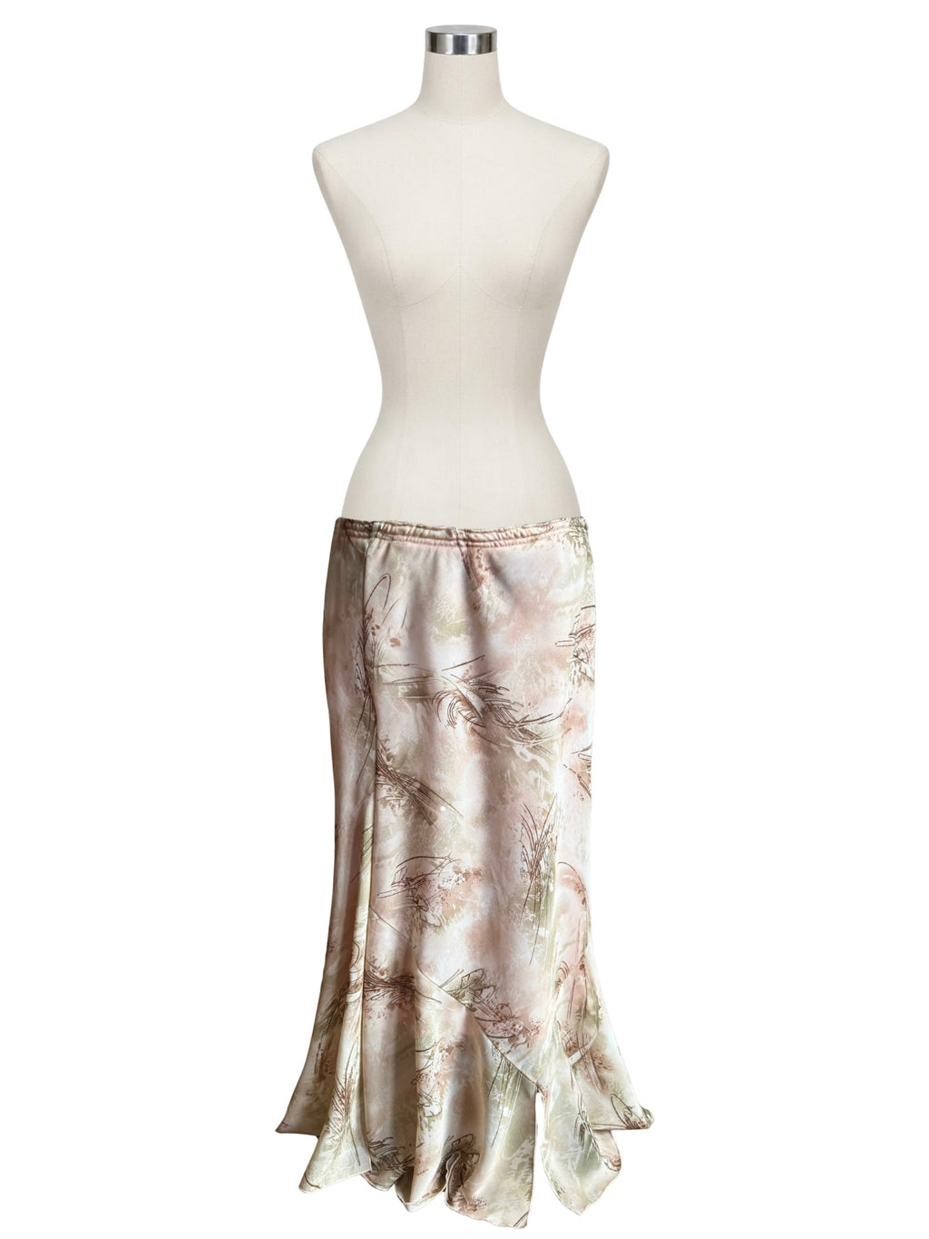 Floral Ruffle Maxi Skirt