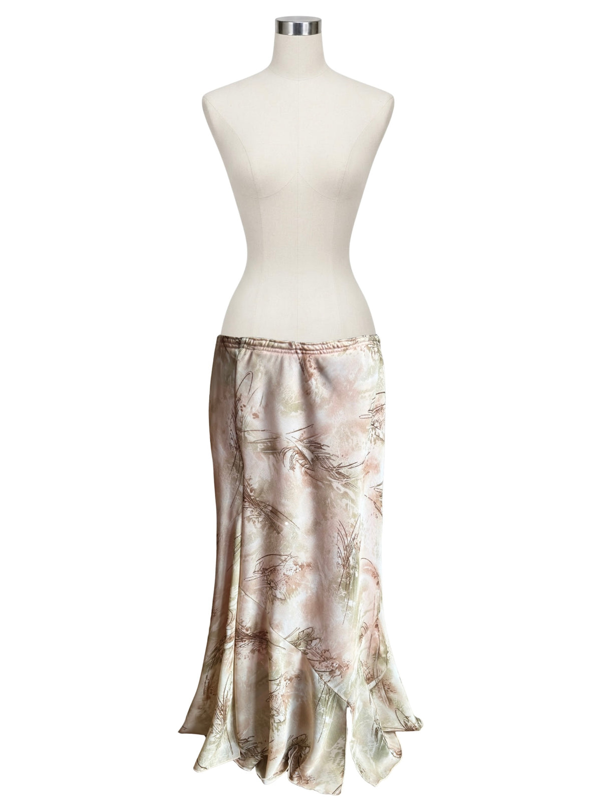 Floral Ruffle Maxi Skirt