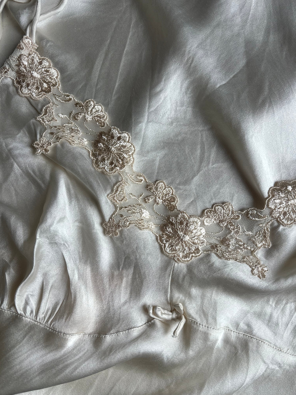 Silk Lace Trim Angel Slip Dress