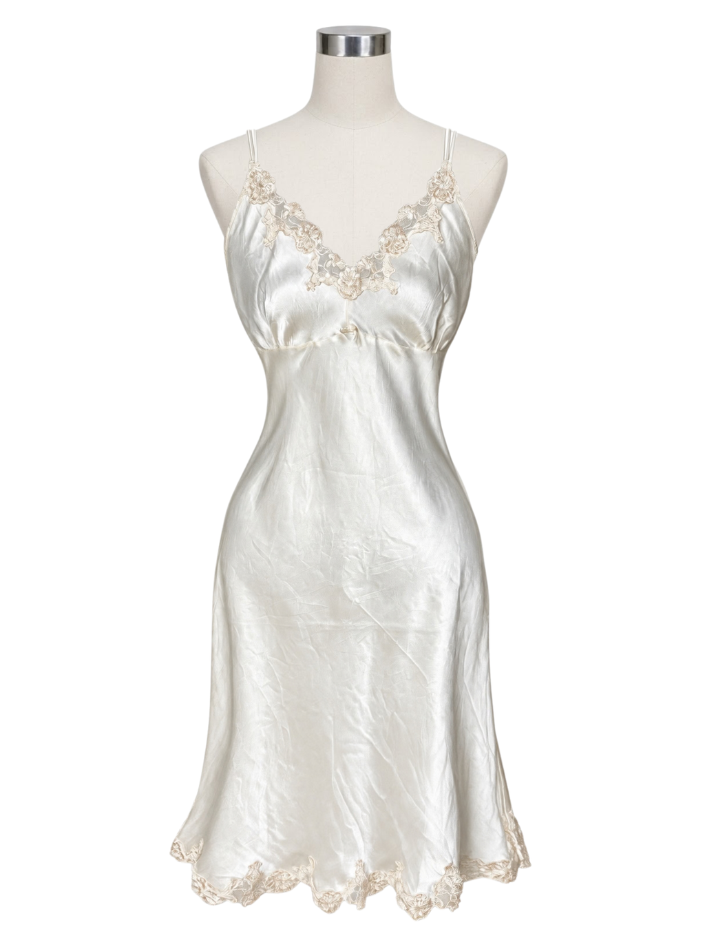Silk Lace Trim Angel Slip Dress