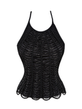 Beaded Sequin Halter Tank Top