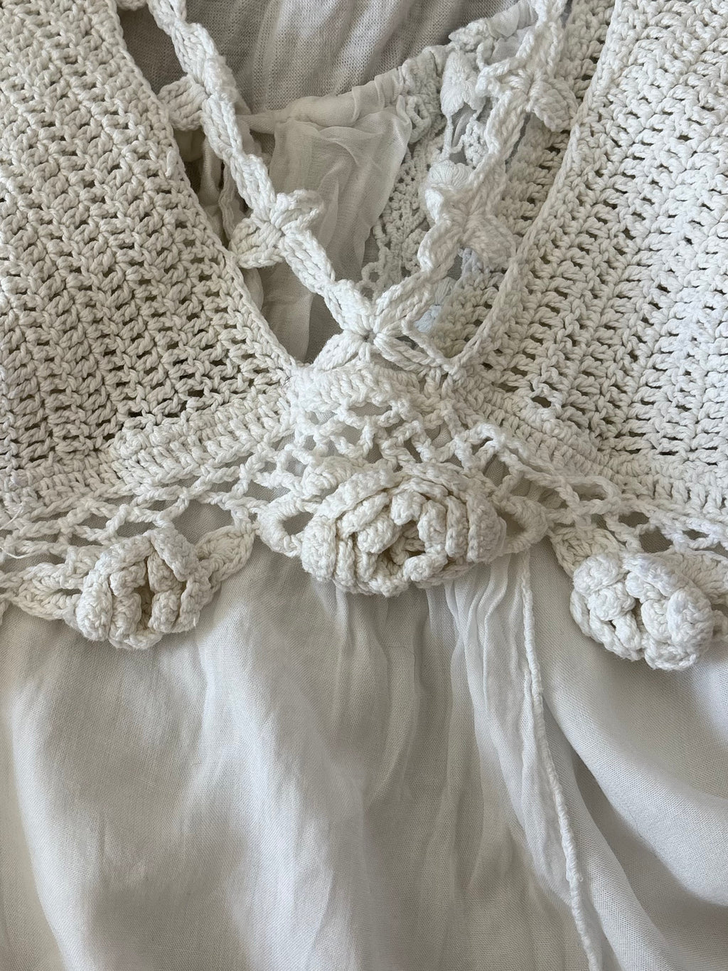 Crochet & Ruffle Halter Top