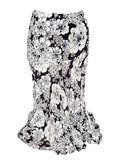 Floral Sequin Beaded Maxi Skirt