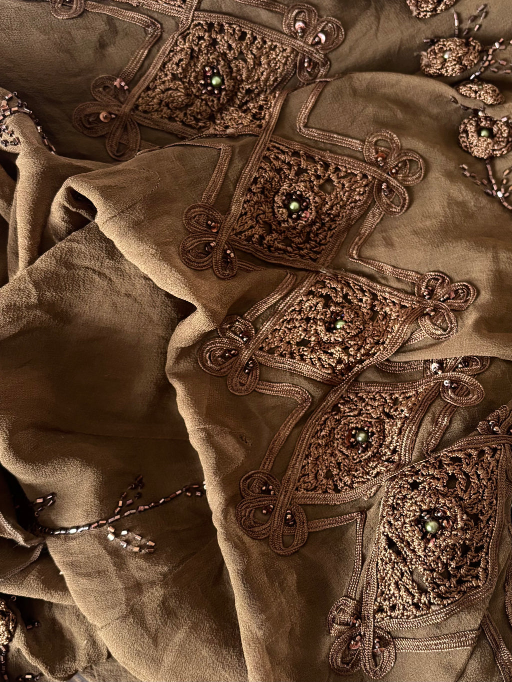Silk Earthy Fairy Vintage Midi Dress