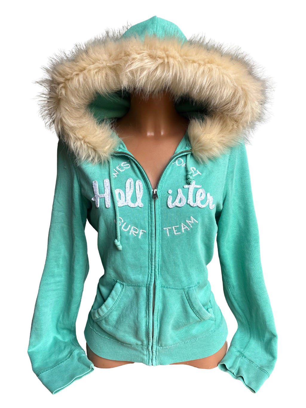 Hollister Y2K Zip Fur Hoodie