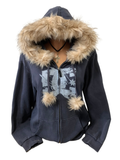 DC bimbo fur hoodie 2000s