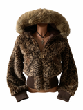 Baby Phat reversible fur jacket leopard print 2000s