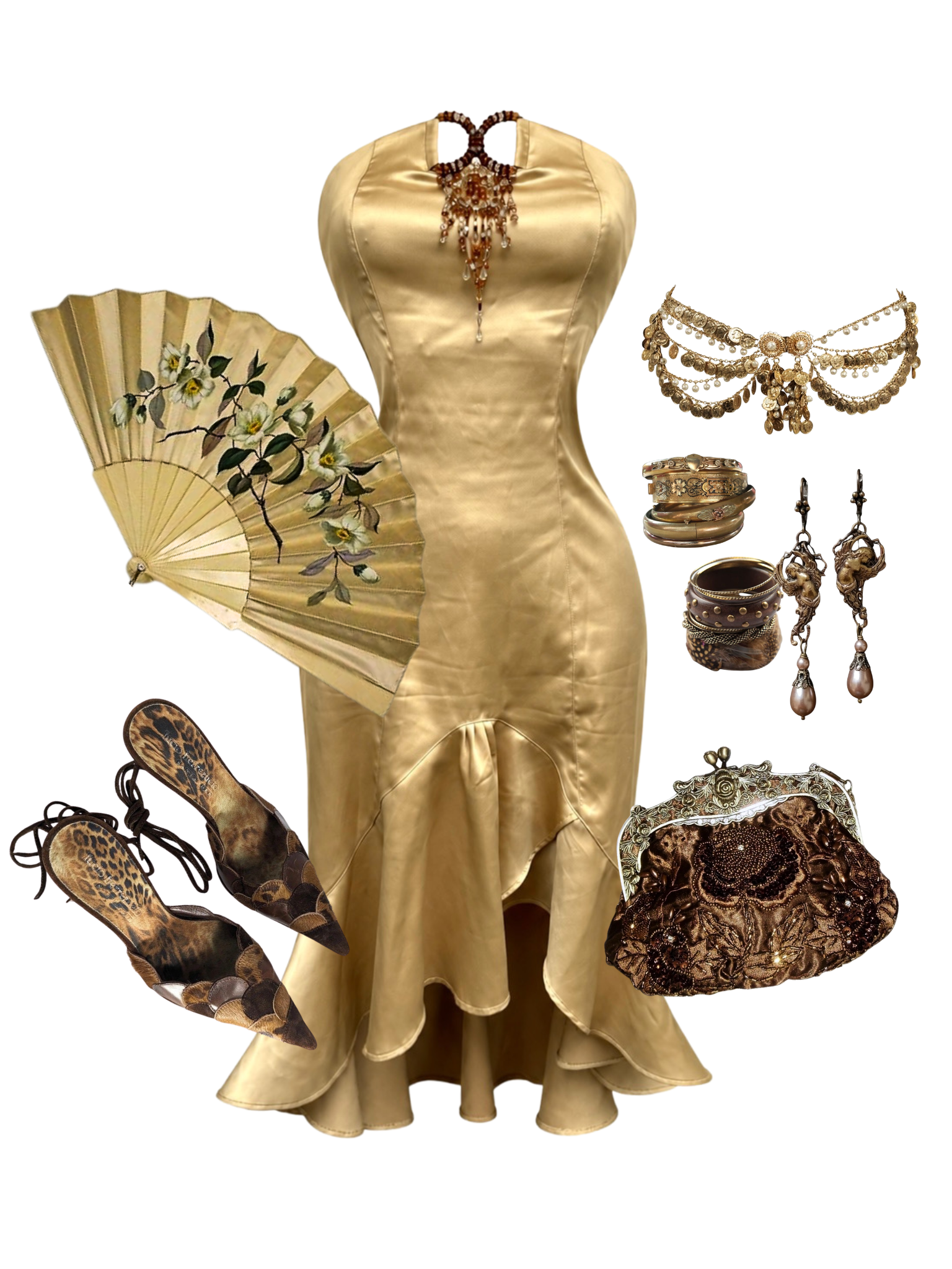 Golden Honey Vintage Dress