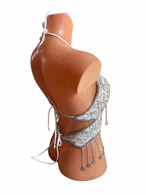 Beaded Butterfly Halter Top