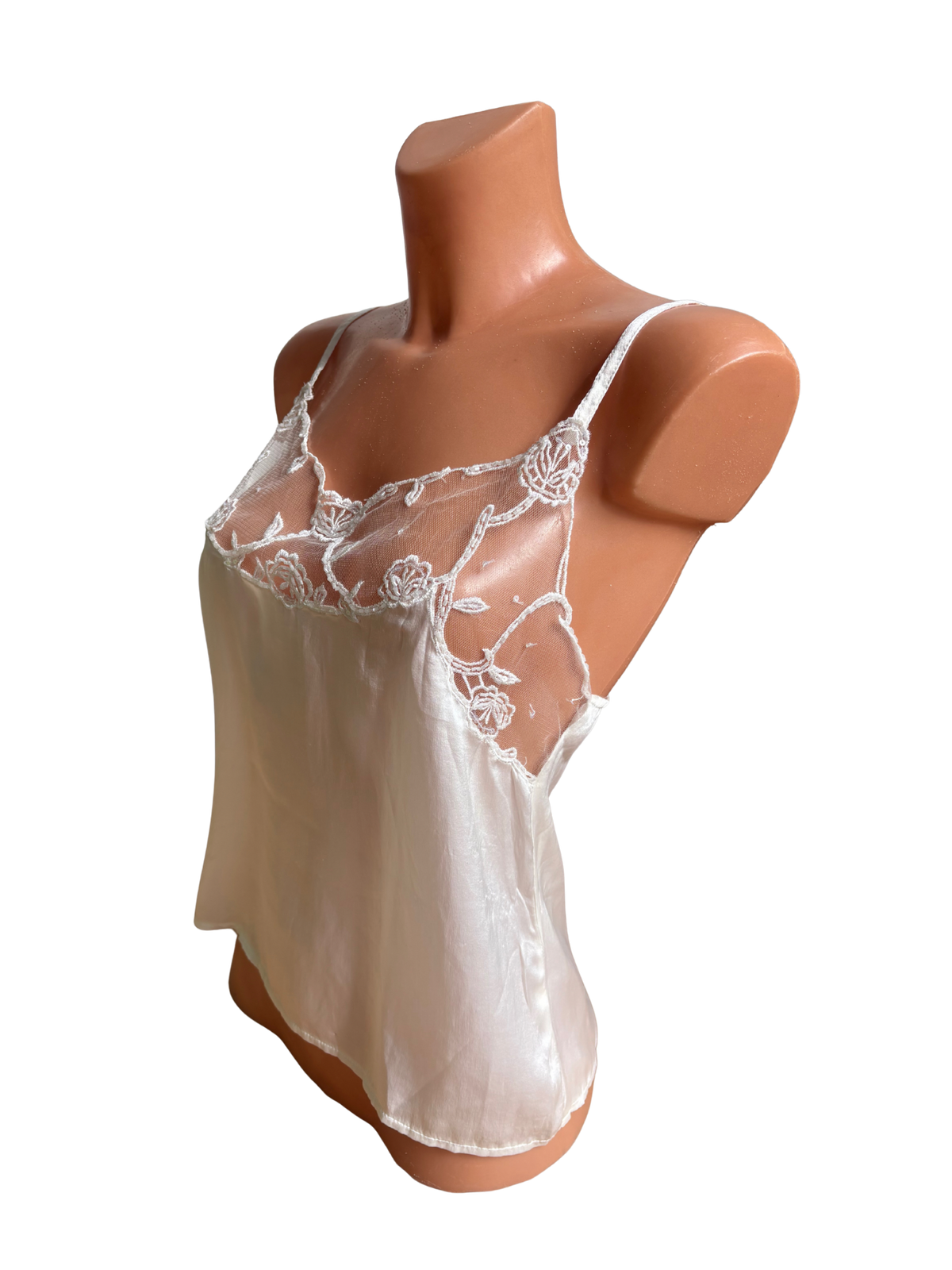 Silk Beaded Lace Cami Top