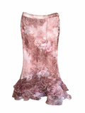 Ruffle Floral Fairy Maxi Skirt