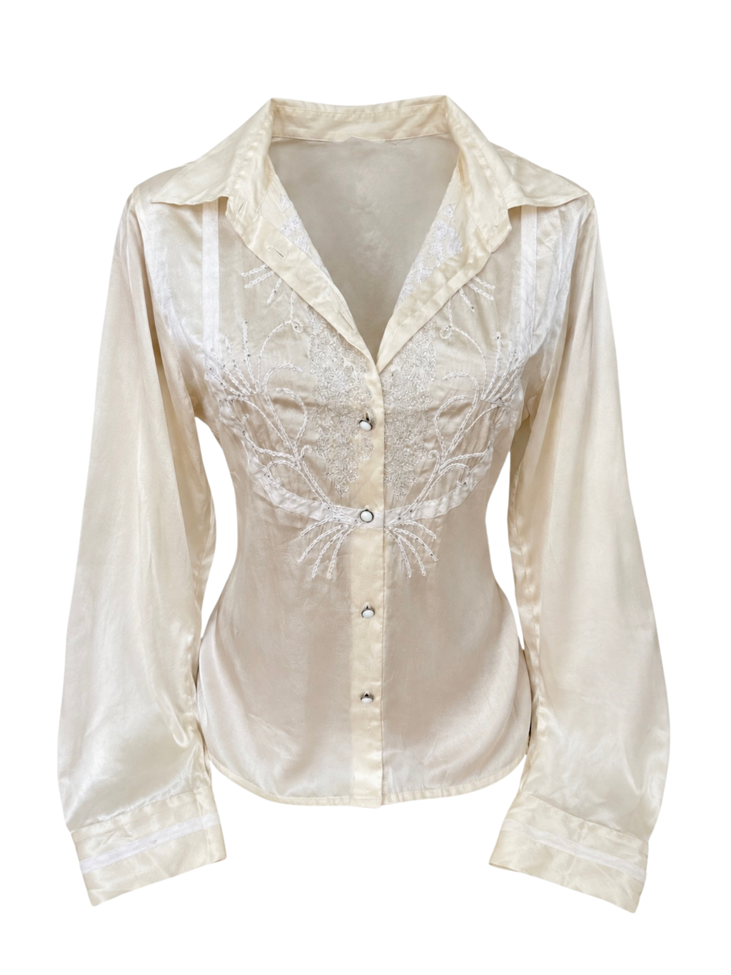 Archive Roberto Cavalli Silk Beaded Blouse