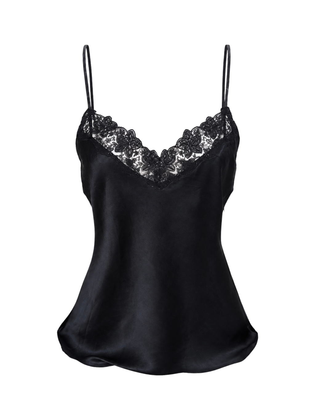Silk Lace Trim Camisole