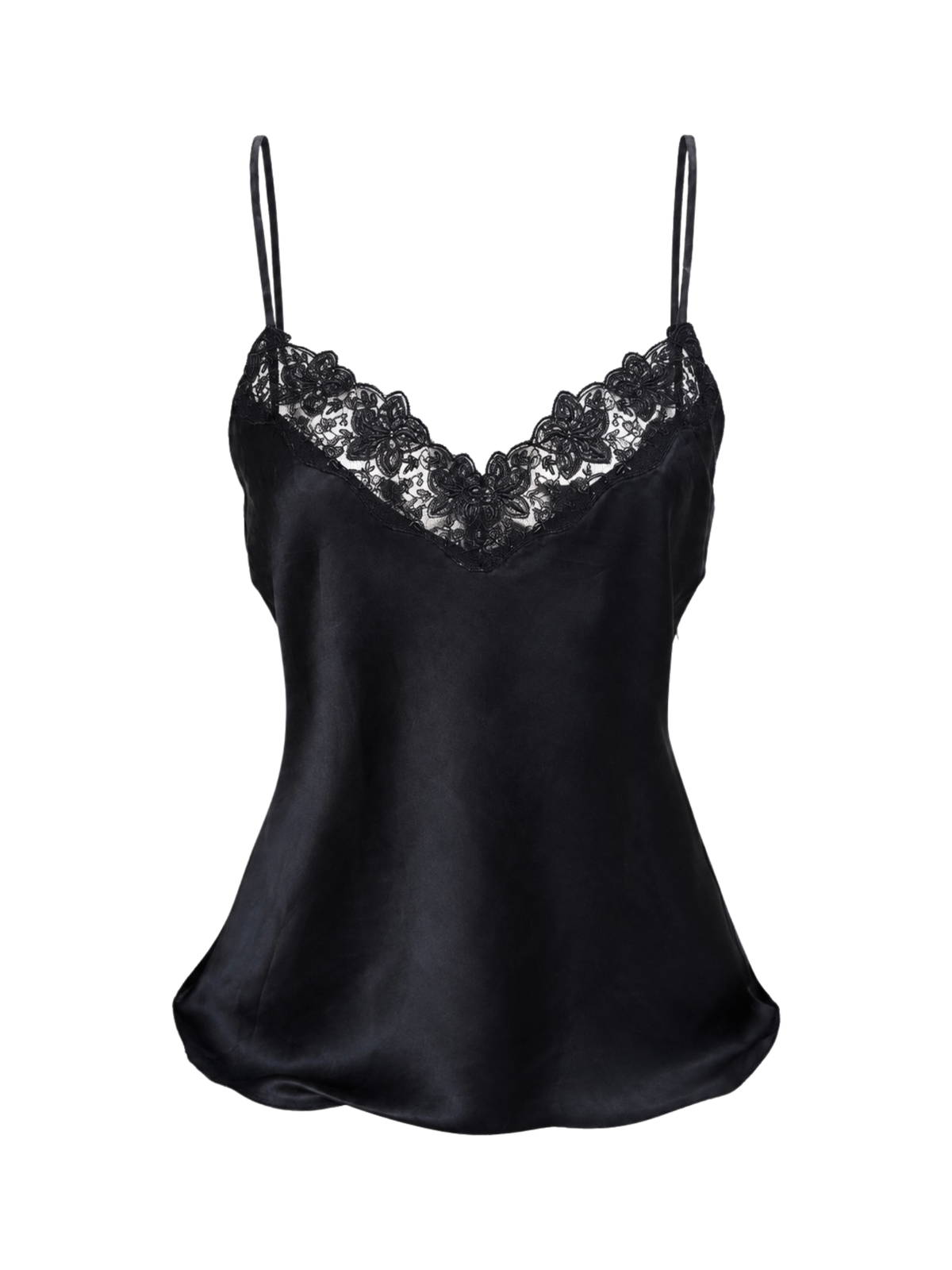 Silk Lace Trim Camisole