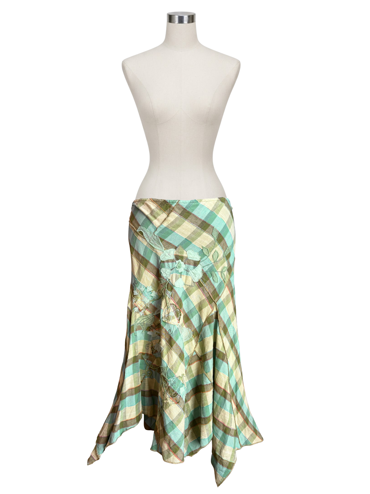 Cotton Patchwork Fairycore Asymetric Akirt