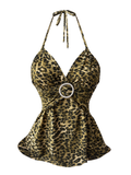 Animal Print Halter Top