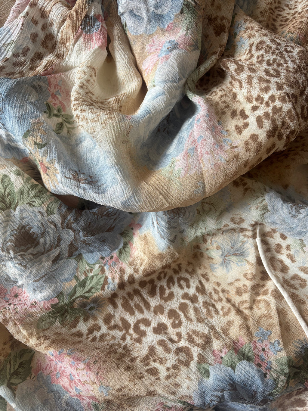 Floral Hanky Hem Midi Skirt