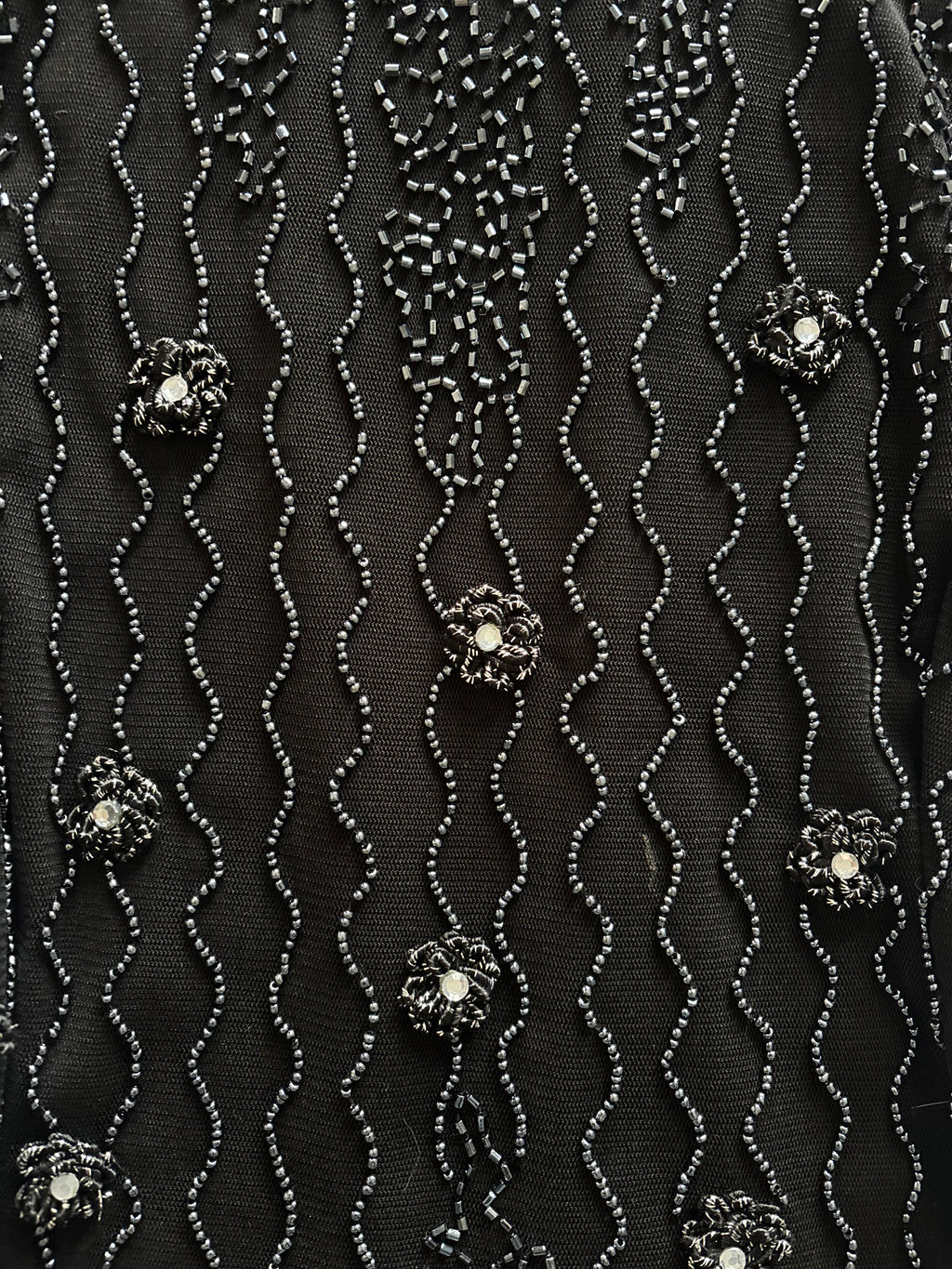 Black & Silver Beaded Sequin Tank Top