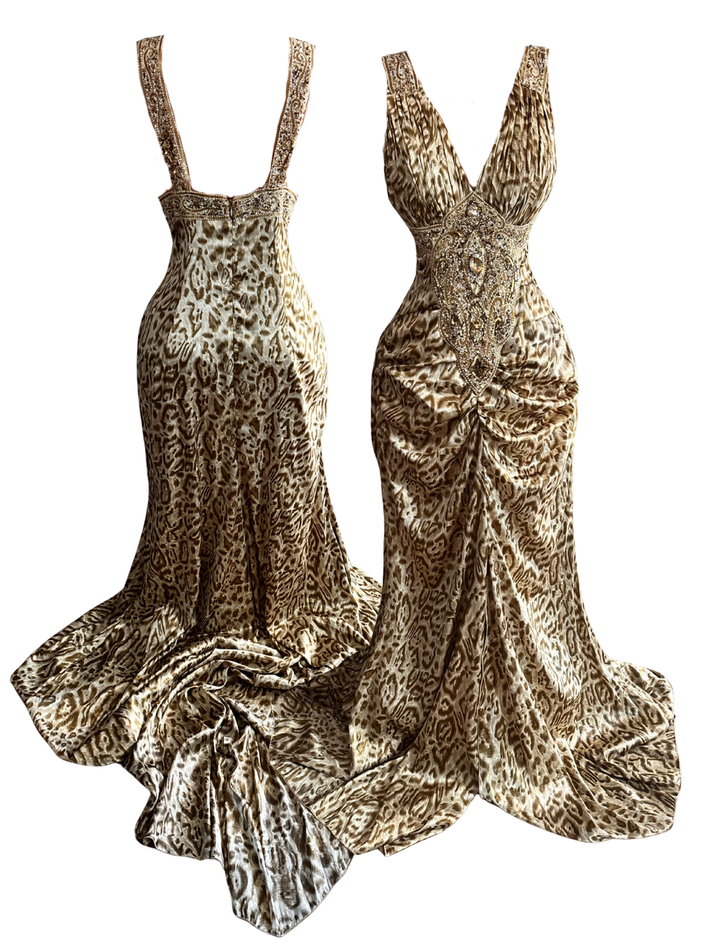 Beaded Leopard Luxury Dress