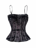 Midnight Bloom Corset Top