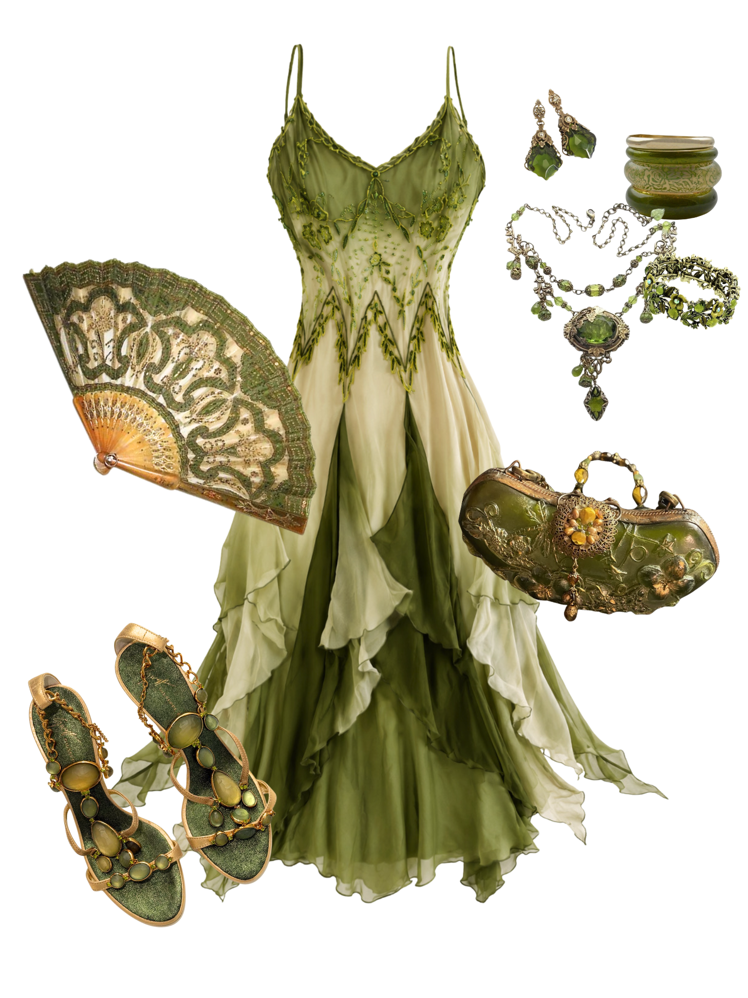 YVE London Enchanted Forest Silk Dress
