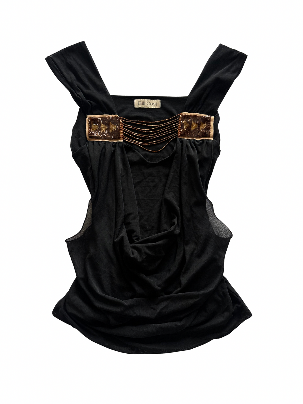 Designer Black Tank Top With Beading