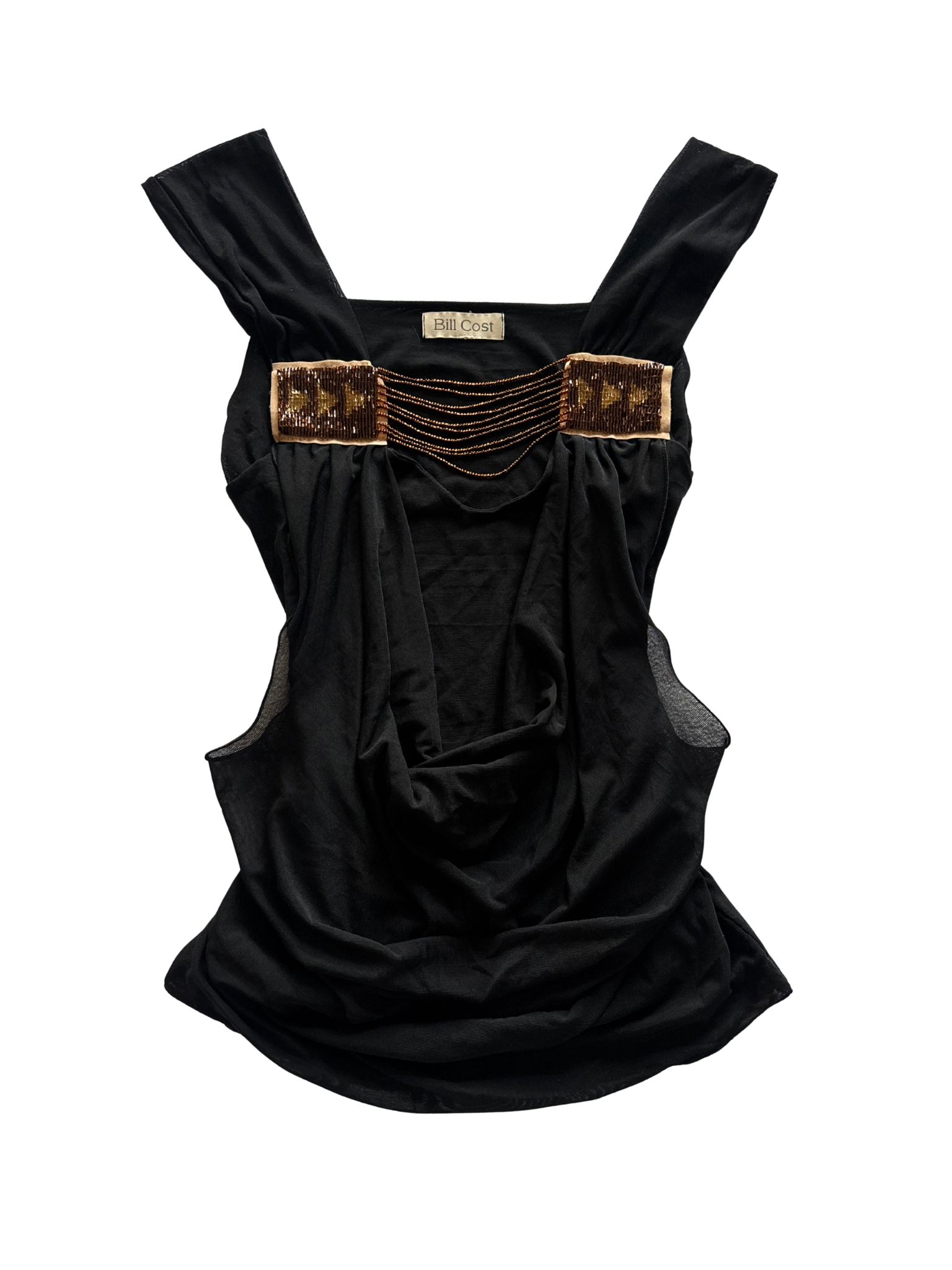 Designer Black Tank Top With Beading