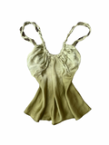 Silk Cami Top in Green